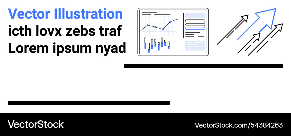 Growth analytics concept with graphs and charts Growth analytics concept with graphs and charts vector image