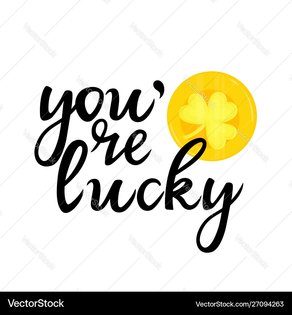 Ihre glückliche Hand gezeichnete Schrift mit golden Ihre glückliche Hand gezeichnete Schrift mit golden vektorbild