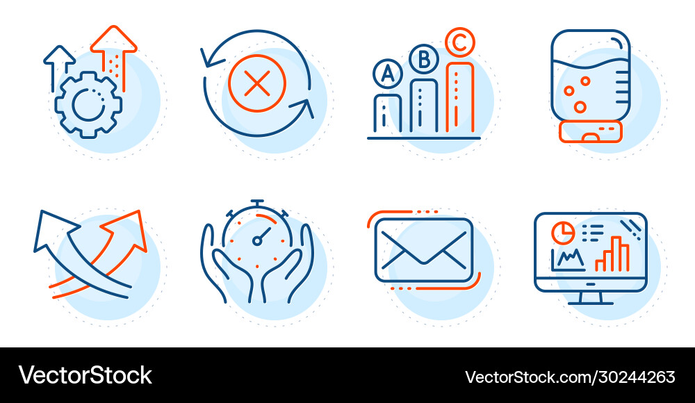 Messenger mail intersection arrows and analytics Messenger mail intersection arrows and analytics vector image
