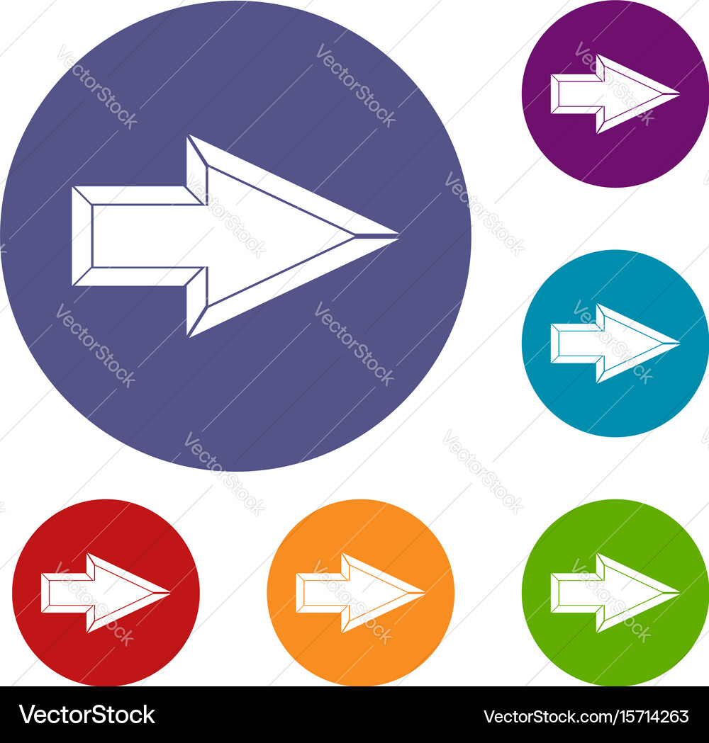 Pointer icons set vector image
