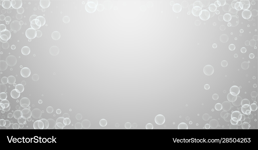 Random soap bubbles abstract background blowing b vector image