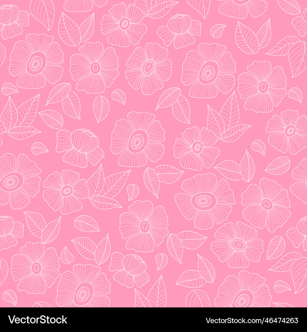 Retro floral seamless pattern with openwork Retro floral seamless pattern with openwork vector image