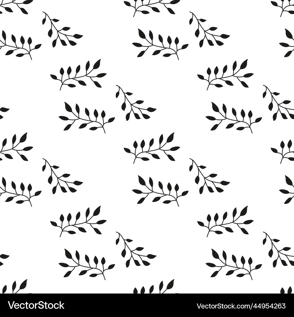 Seamless pattern with leafy branches Seamless pattern with leafy branches vector image