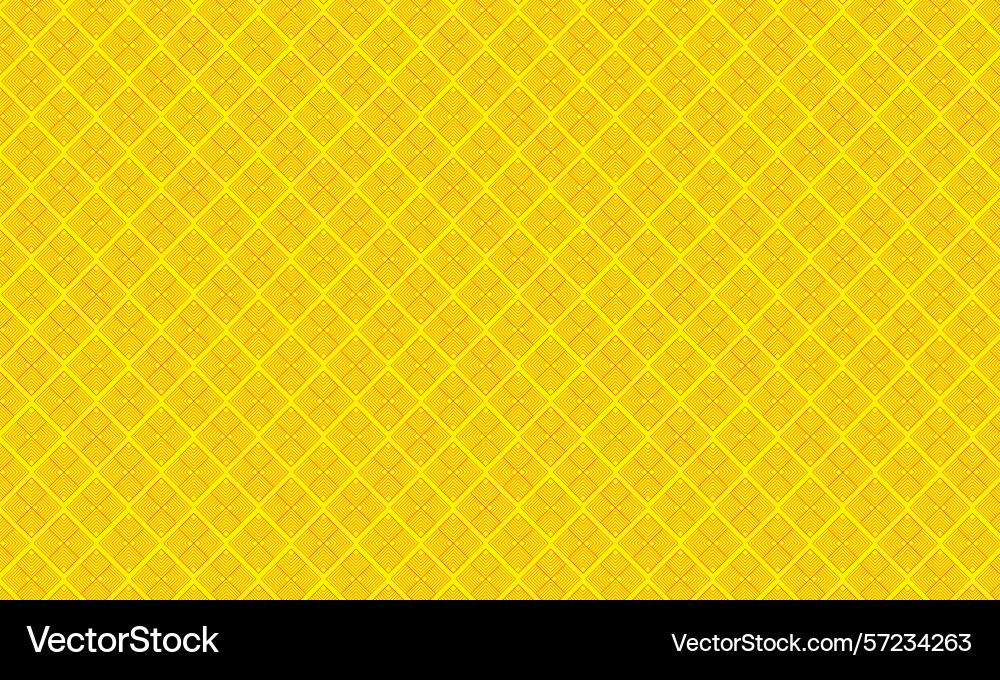 Yellow honeycomb grid pattern with geometric textu Vector Image