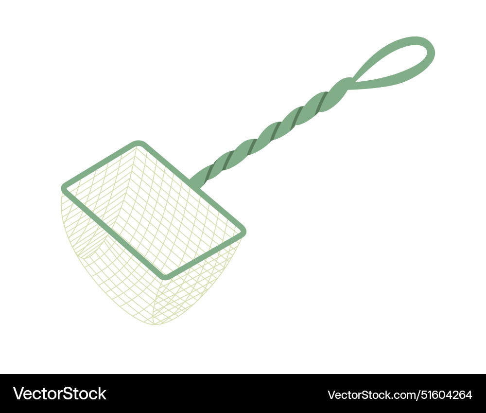 Cleaning net with handle for aquarium isolated Vector Image