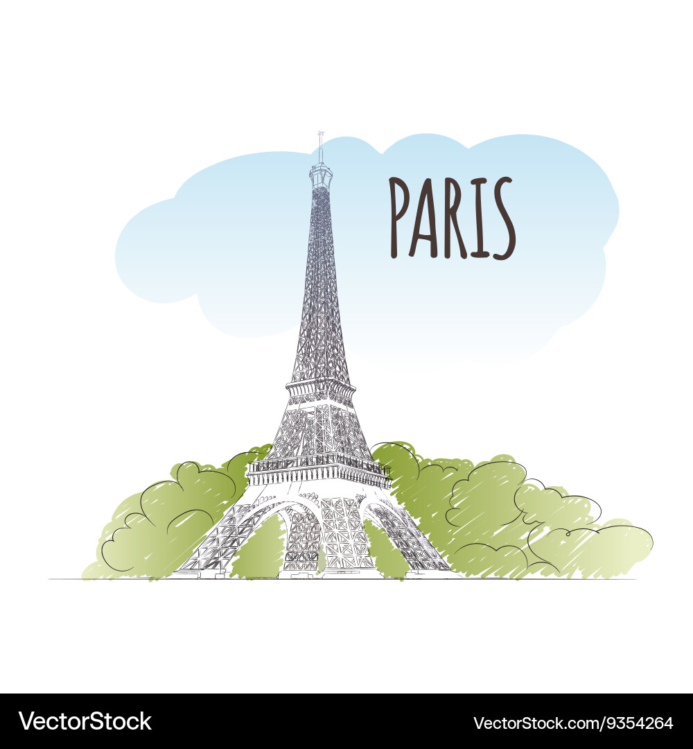 Eiffel tower Vector Image