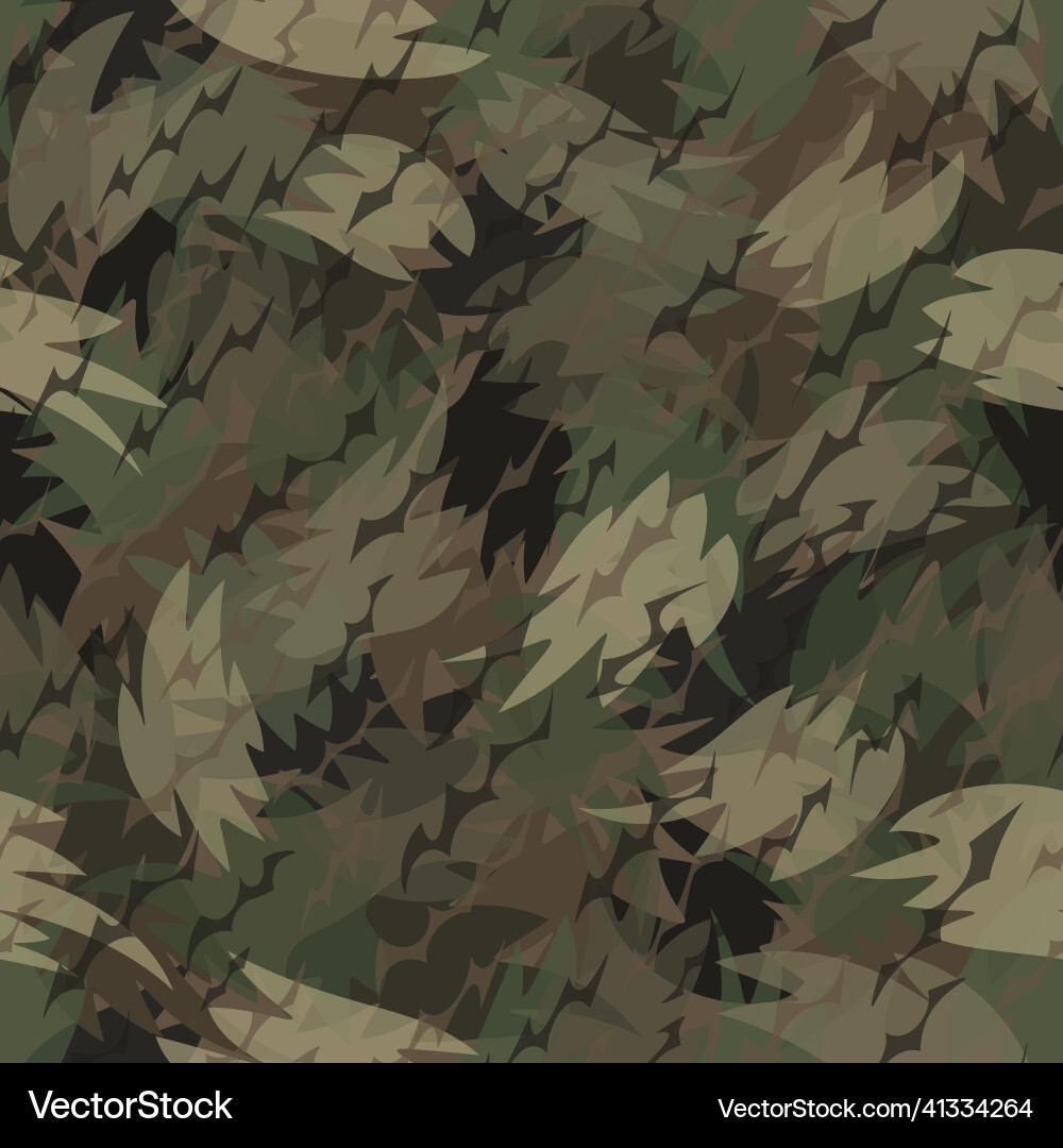 Forest style camouflage seamless pattern print Vector Image