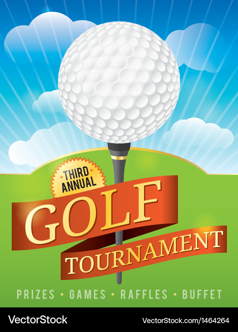 Golf Tournament Background Vector Image
