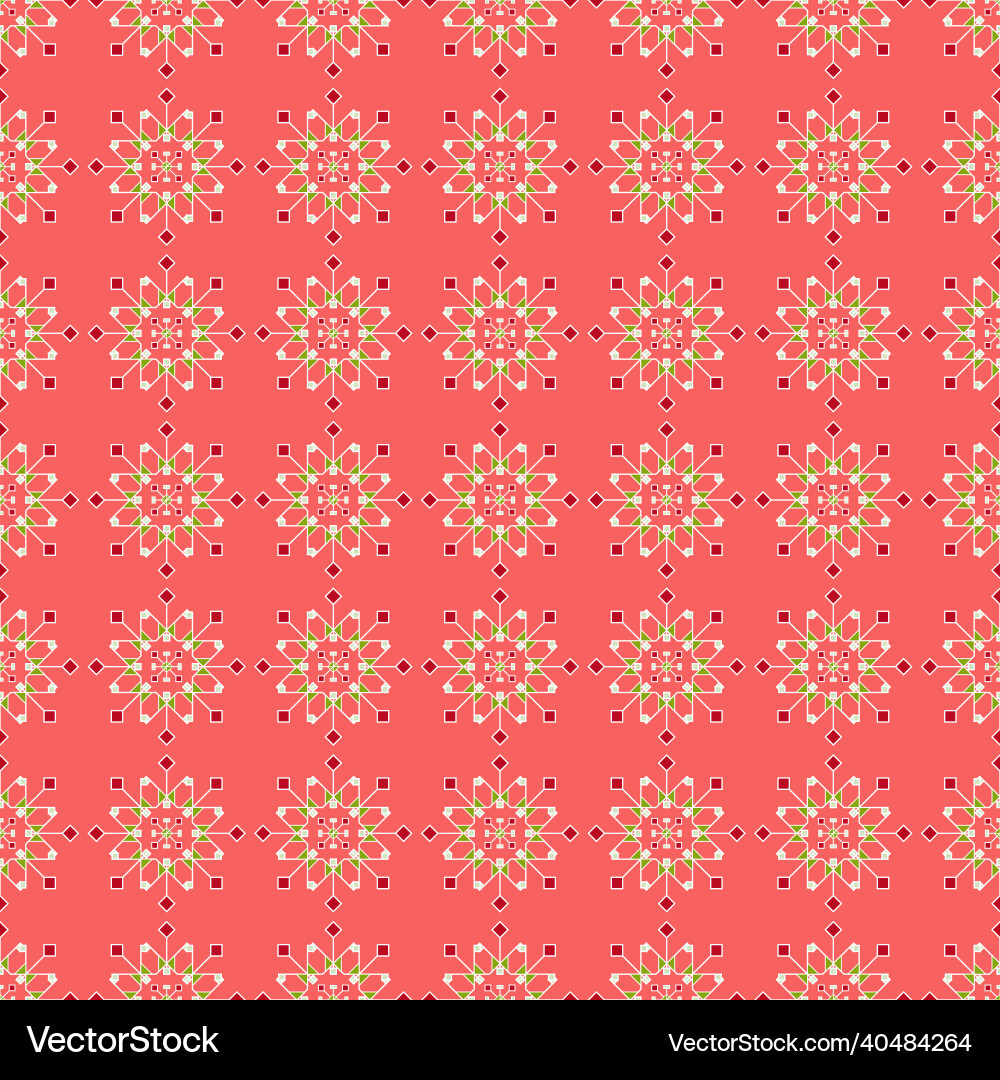 Seamless pattern in ethno style simple snowflakes Vector Image