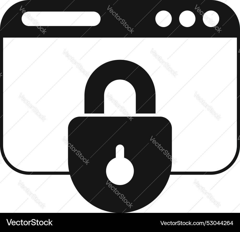 Secure website icon showing internet security Secure website icon showing internet security vector image