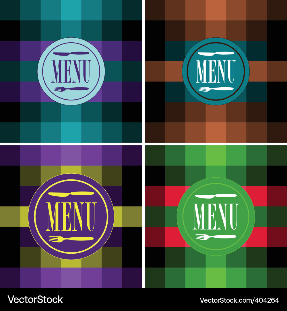 Set of menu card designs Vector Image