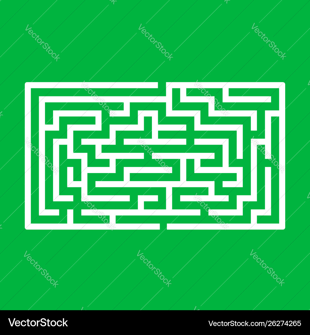Abstract rectangular maze game for kids puzzle Abstract rectangular maze game for kids puzzle vector image