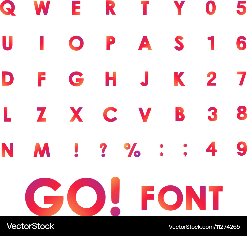 Alphabet Letter Circles Font vector image