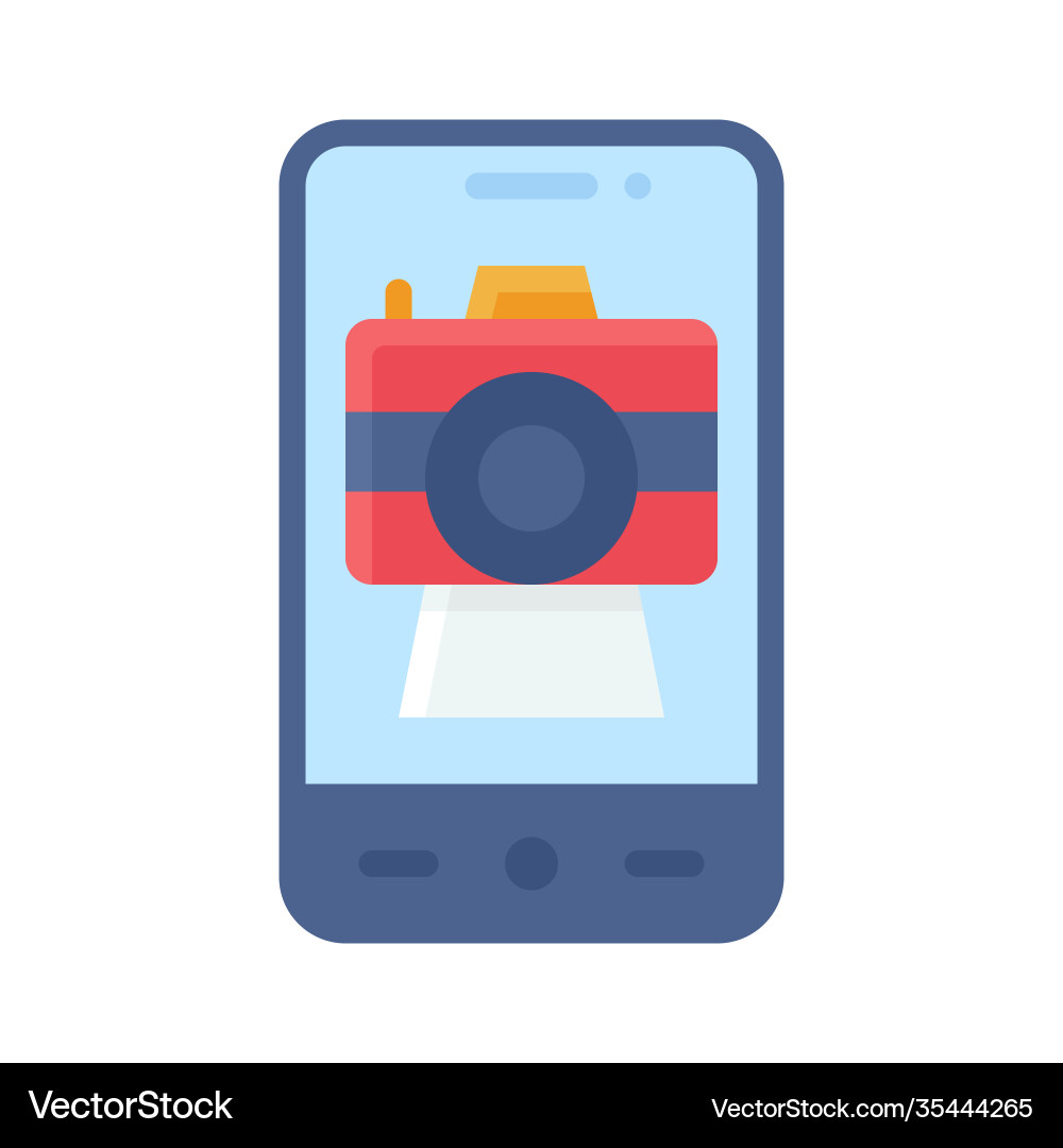 Camera app icon mobile application vector image