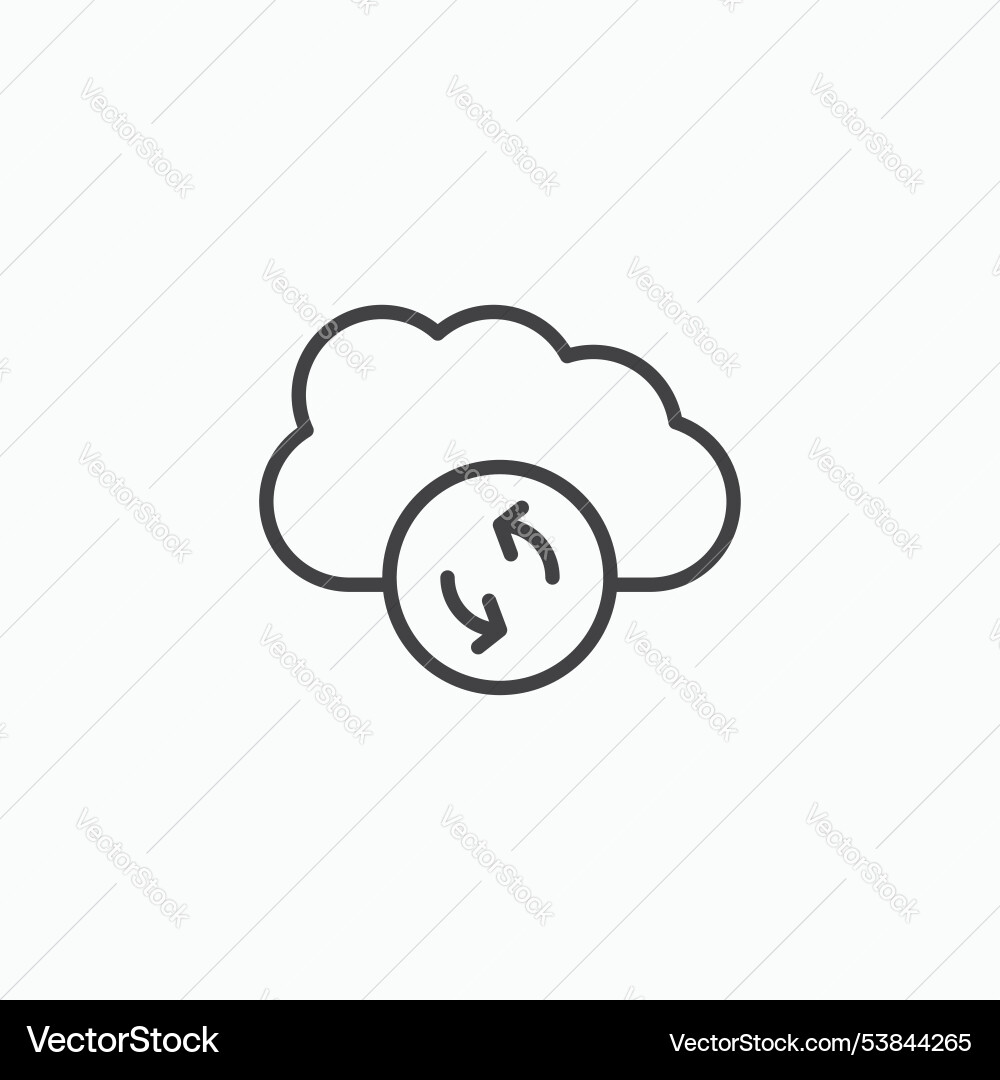 Cloud sync icon set Cloud sync icon set vector image