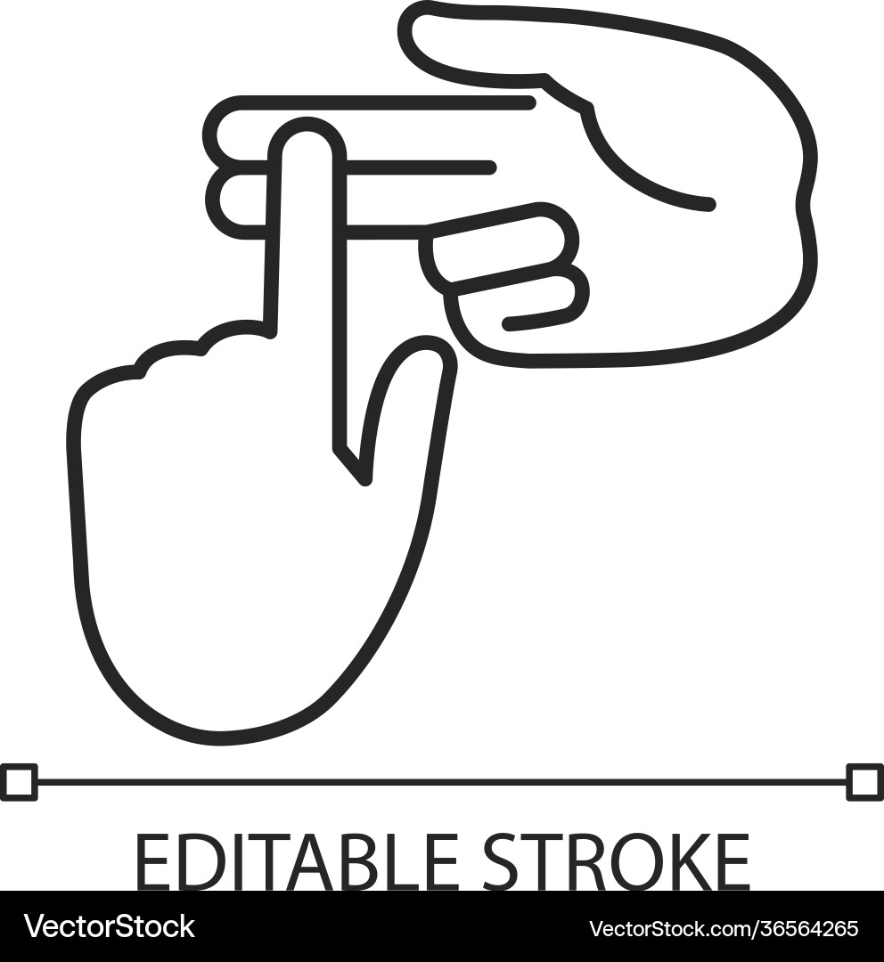 Counting on fingers linear icon Vector Image