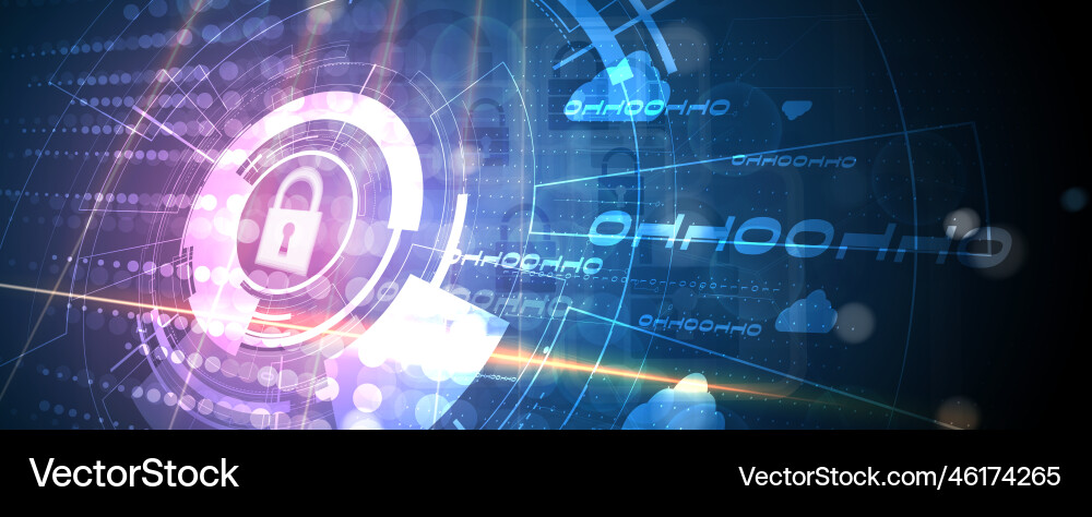 Cyber security and information or network Vector Image