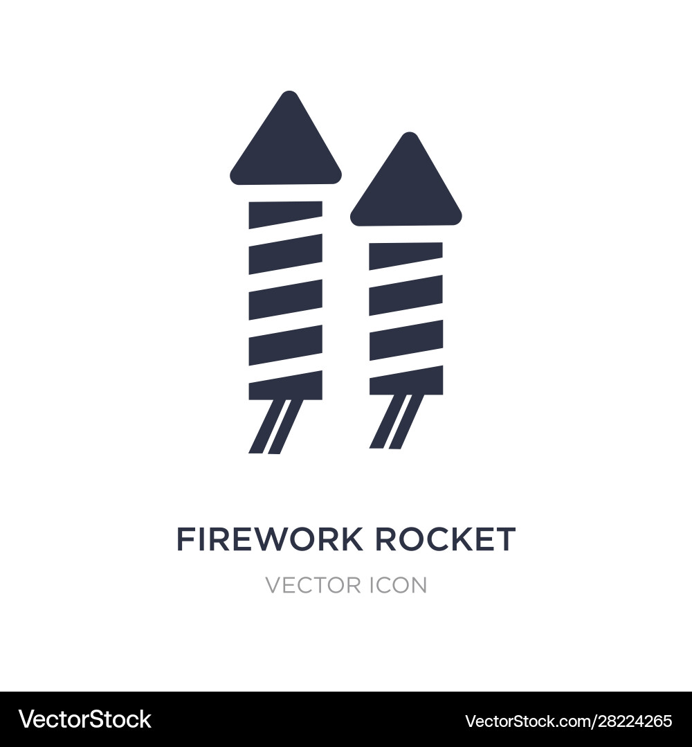 Firework rocket icon on white background simple vector image