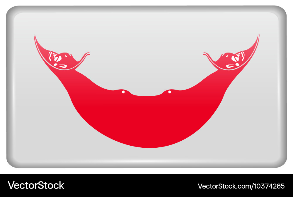 Flags eaaster rapa nui in the form of a magnet Vector Image