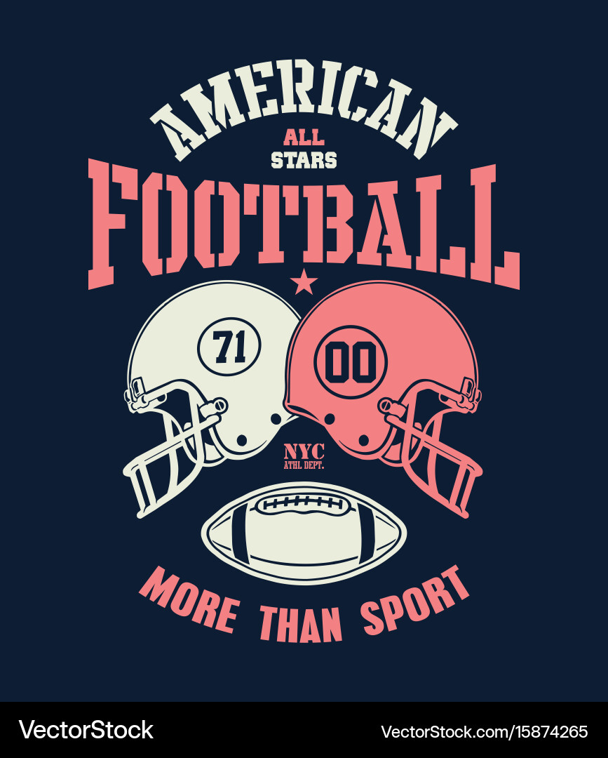 Football Helmet Artwork vector image