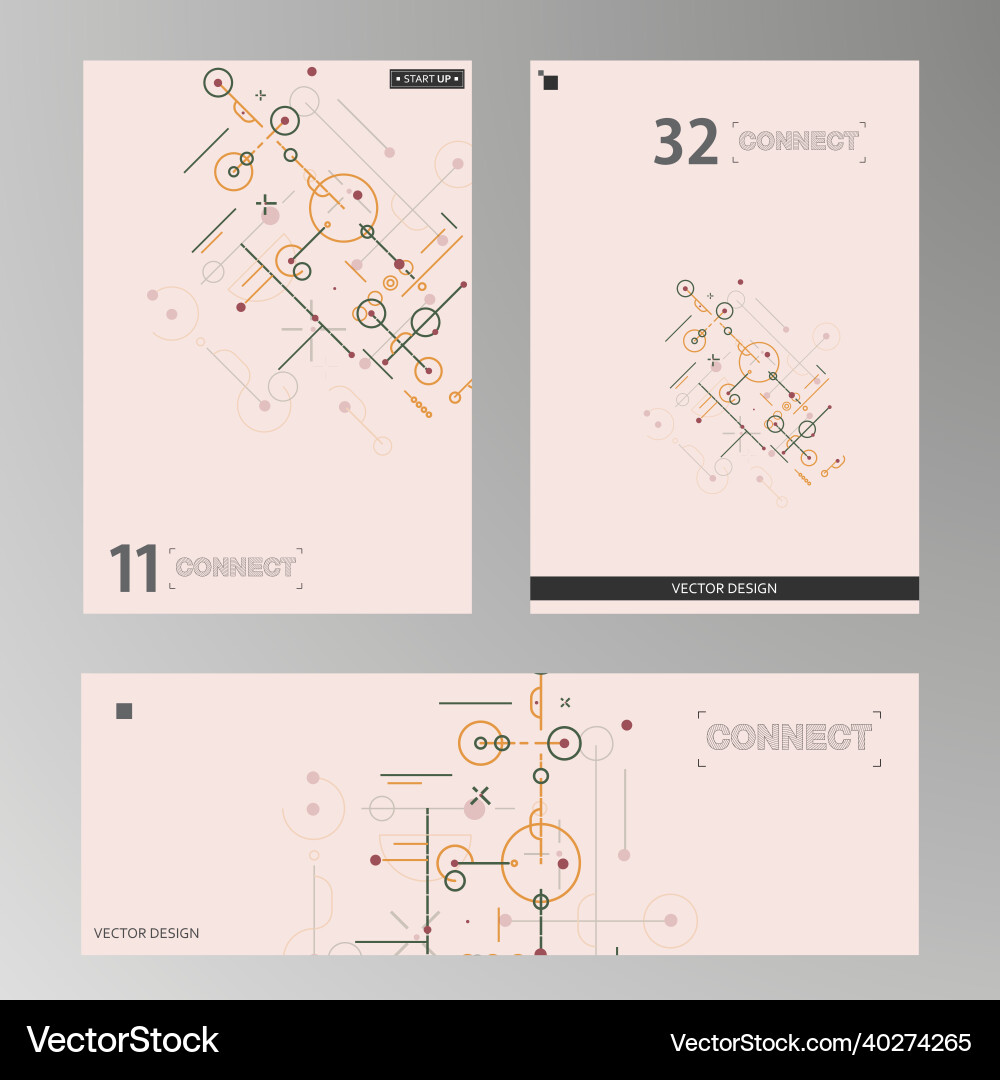 Geometric data design circles dots lines Geometric data design circles dots lines vector image