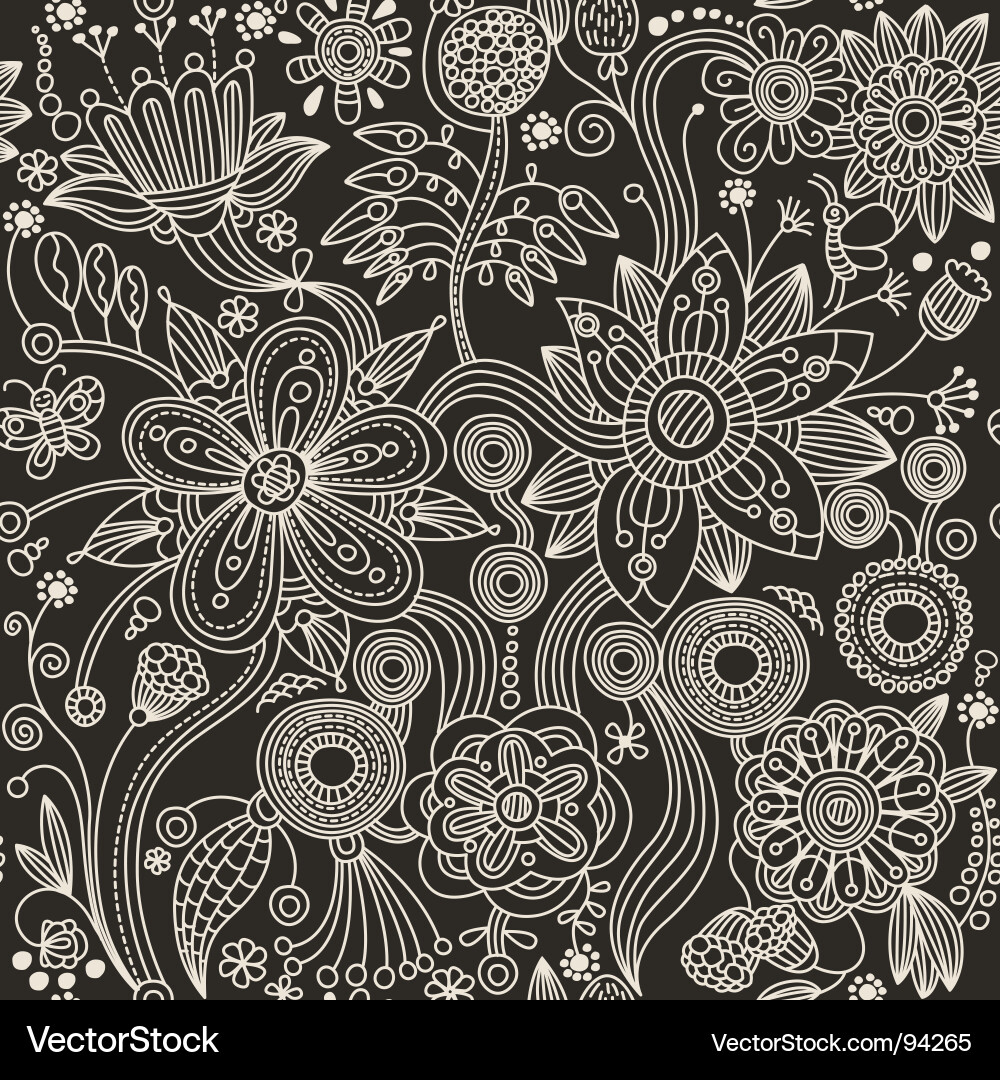 Intricate Floral Pattern vector image