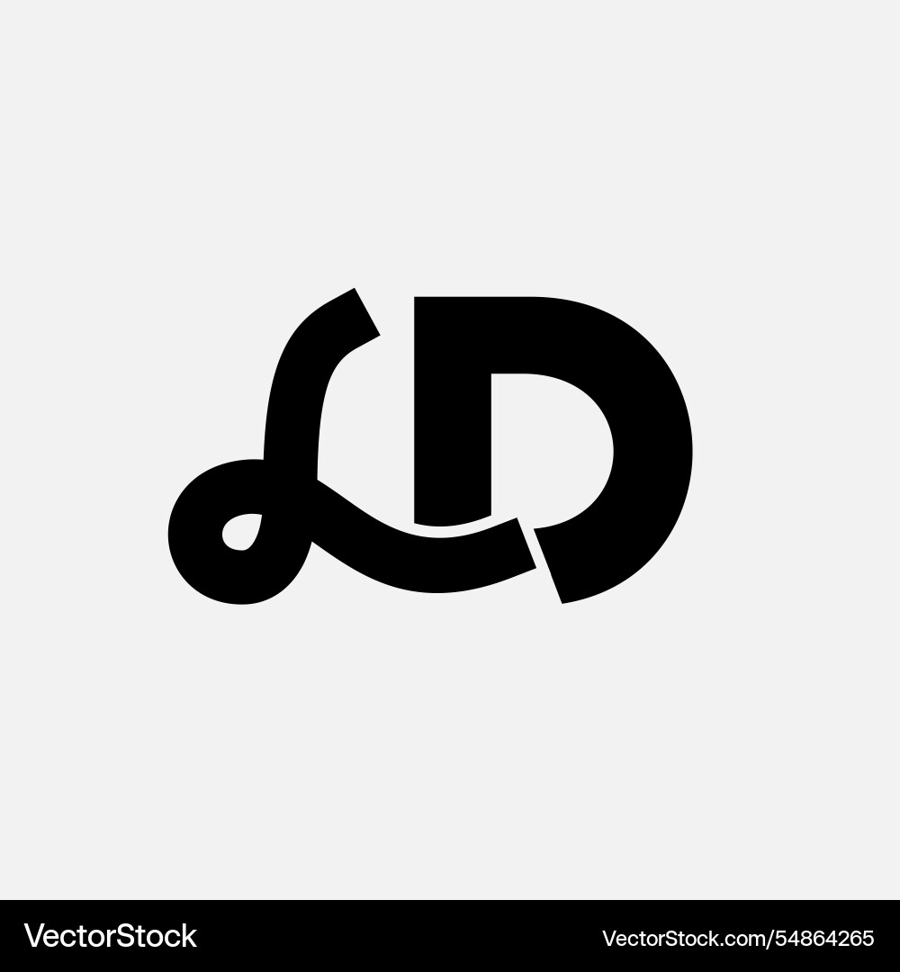 Ld symbol initial letter design monogram abstract Ld symbol initial letter design monogram abstract vector image