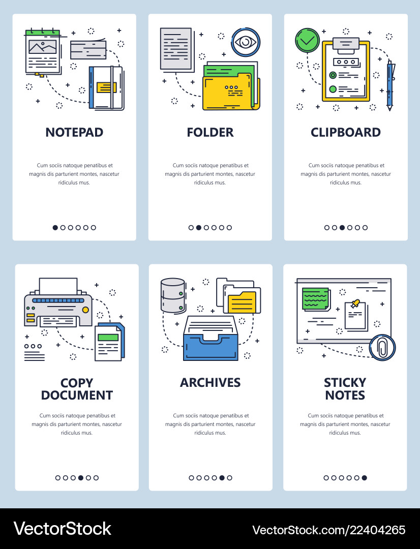 Line art web and mobile app template set Line art web and mobile app template set vector image