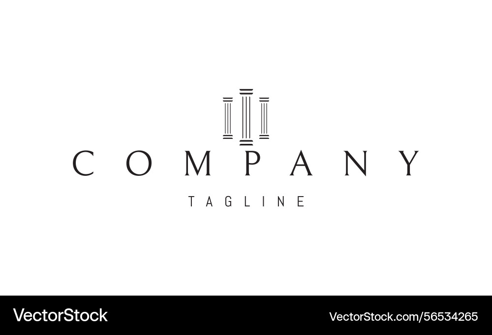 Logo with an abstract image of three Logo with an abstract image of three vector image
