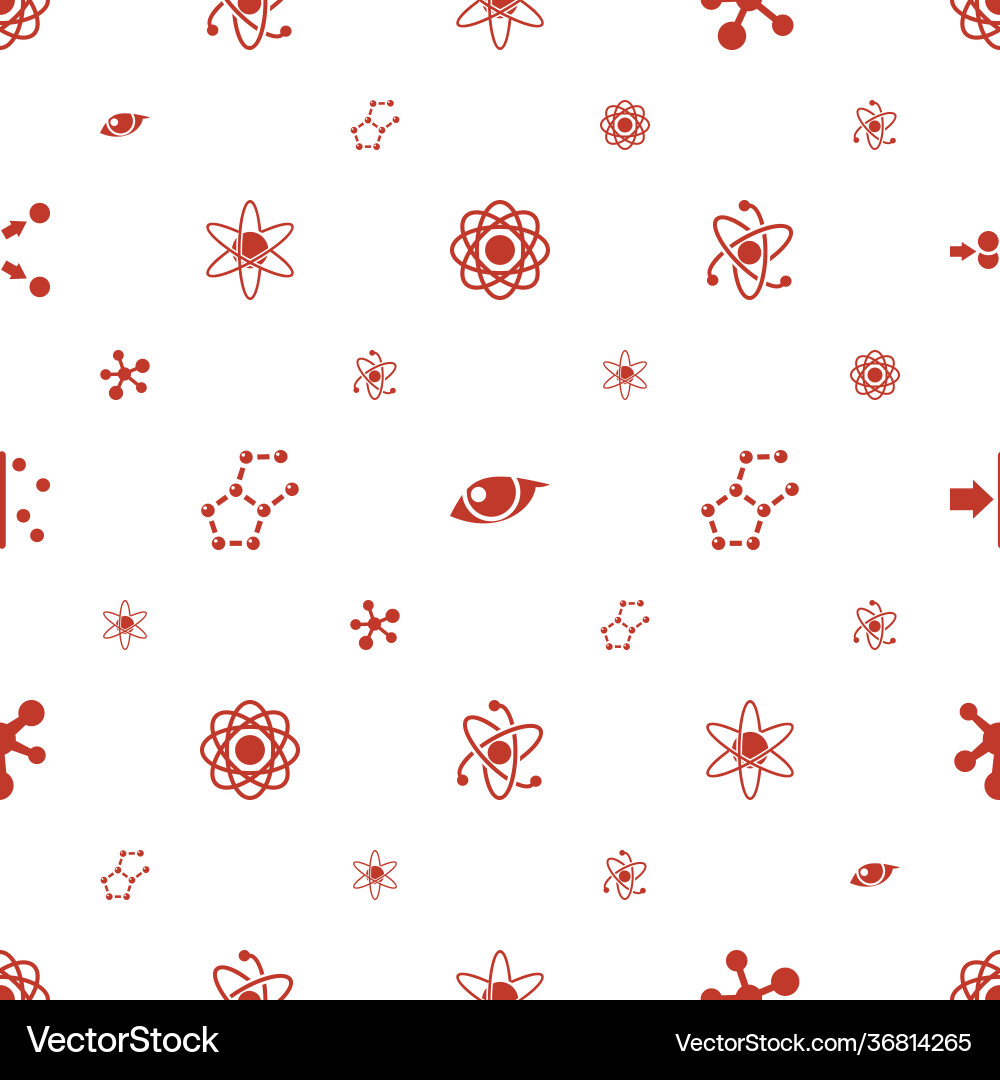 Particle icons pattern seamless white background vector image