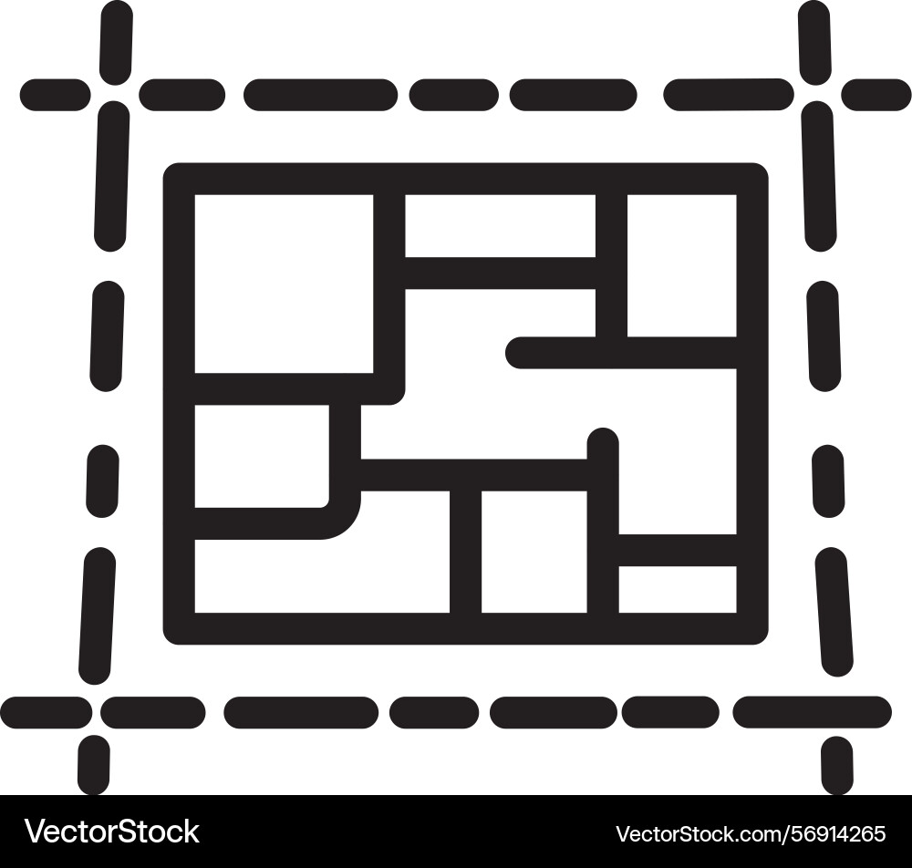 Plot linear style icon design Vector Image