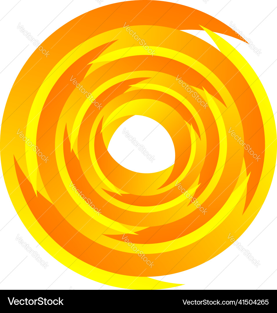 Spiral swirl twirl rotating segmented circle Spiral swirl twirl rotating segmented circle vector image