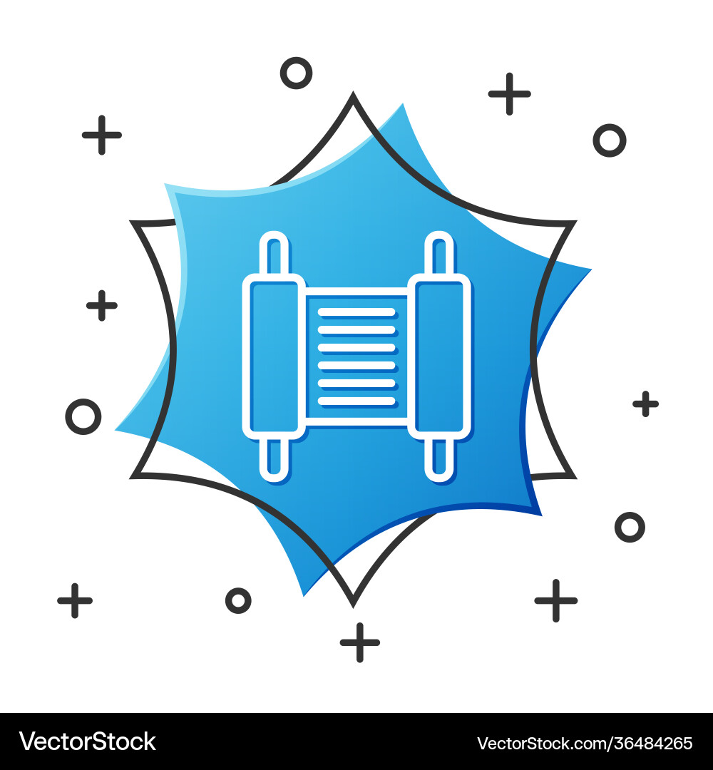 White line torah scroll icon isolated on Vector Image