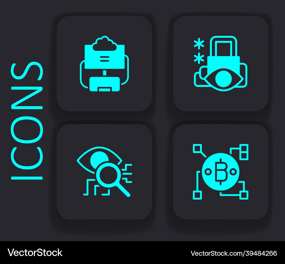Blockchain-Technologie Bitcoin Cloud-Datenbank Blockchain-Technologie Bitcoin Cloud-Datenbank vektorbild