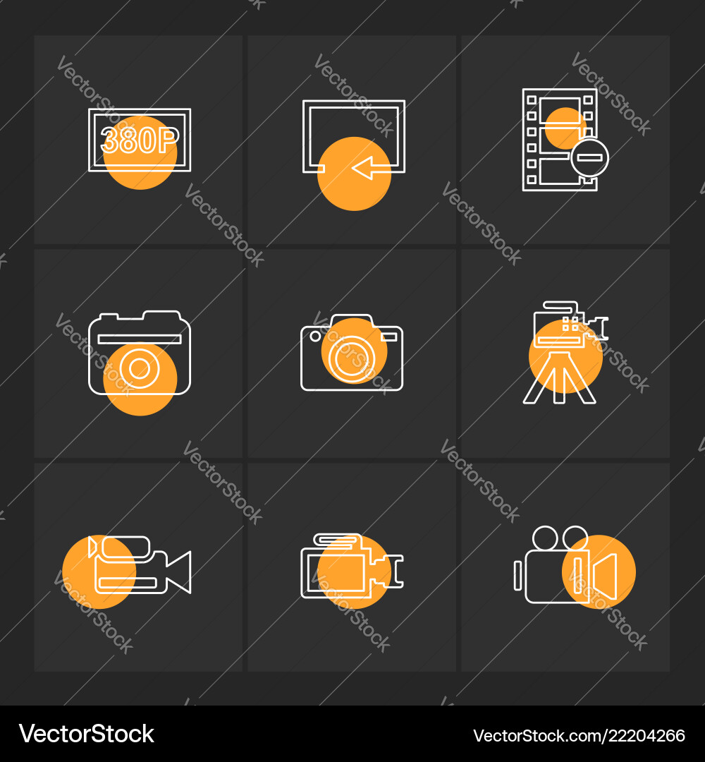 Camera recorder capture click photography vector image
