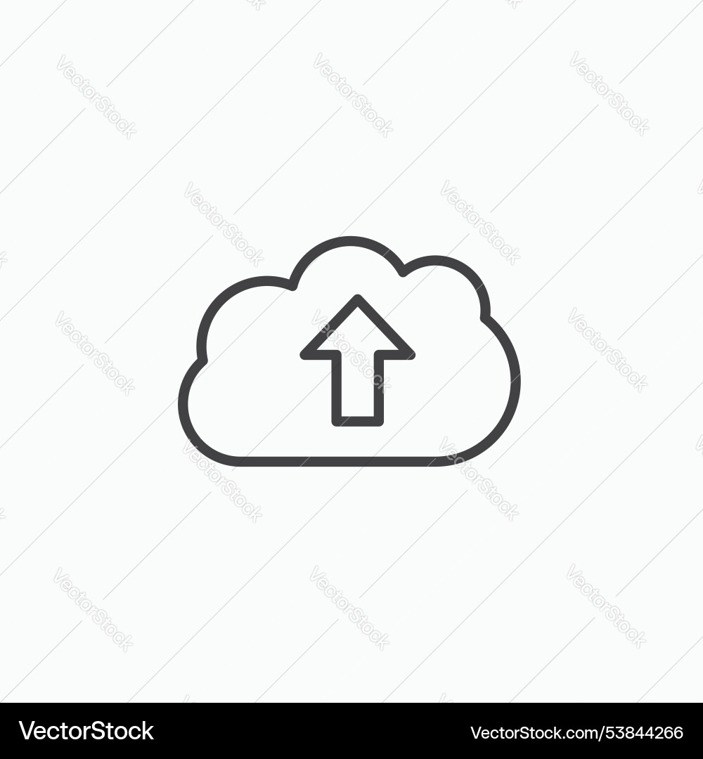 Cloud upload icon set vector image