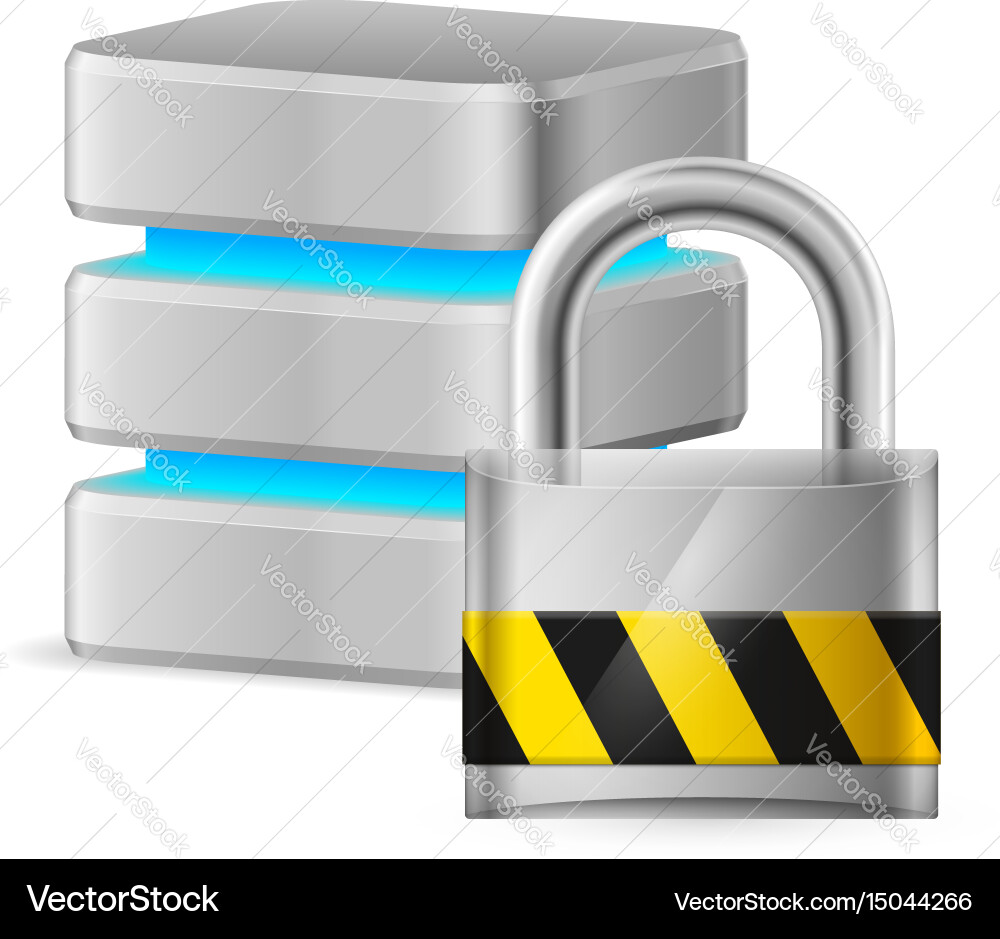 Computer database icon off on white background vector image