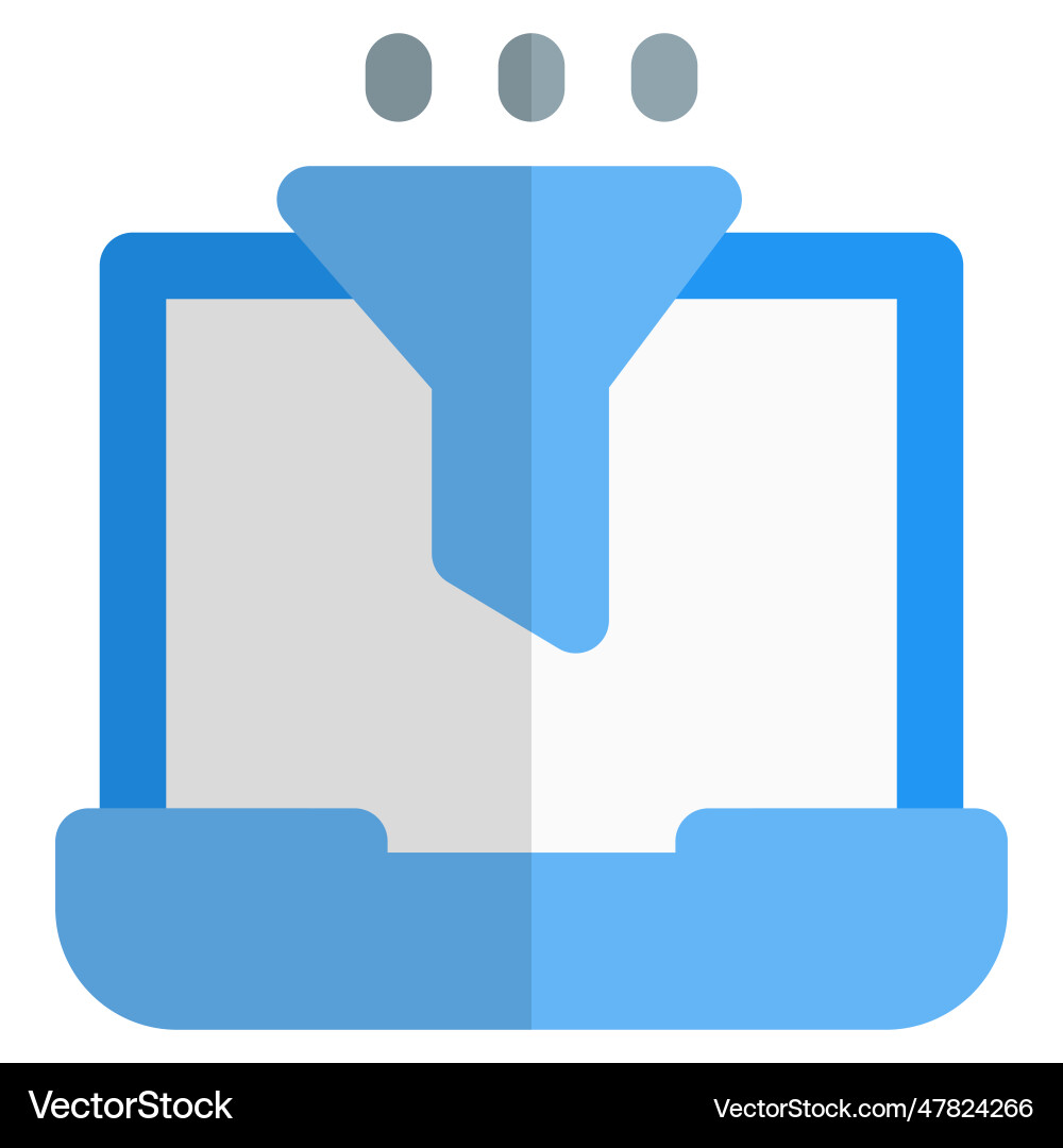 Data processing software identified as filter Vector Image