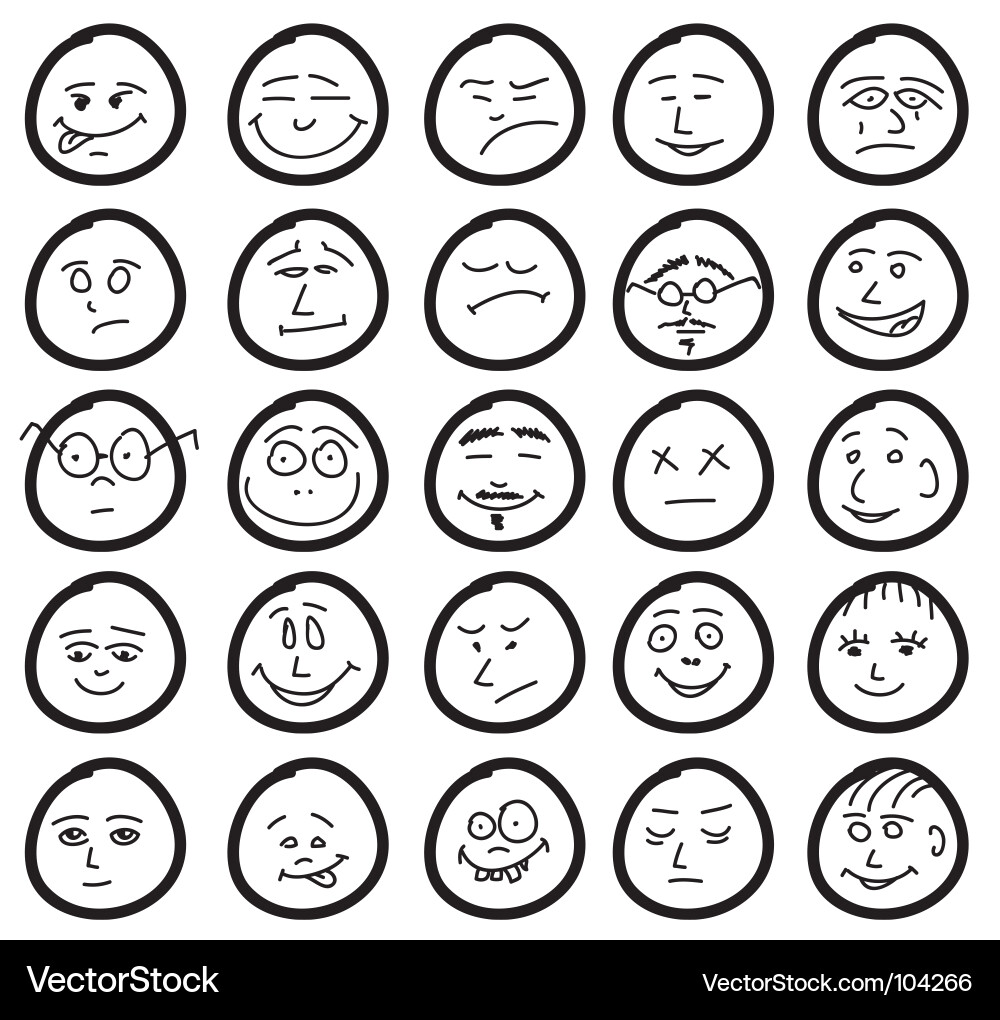 Diverse Smiling Faces Vector Image