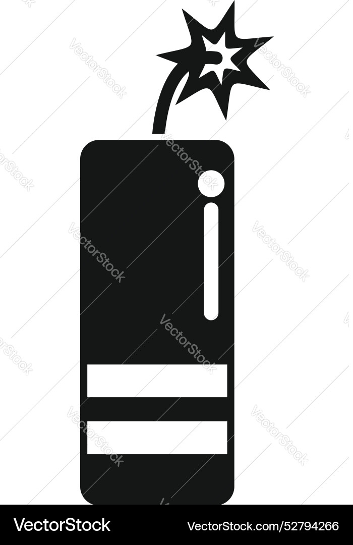 Dynamite exploding with spark icon simple style Dynamite exploding with spark icon simple style vector image