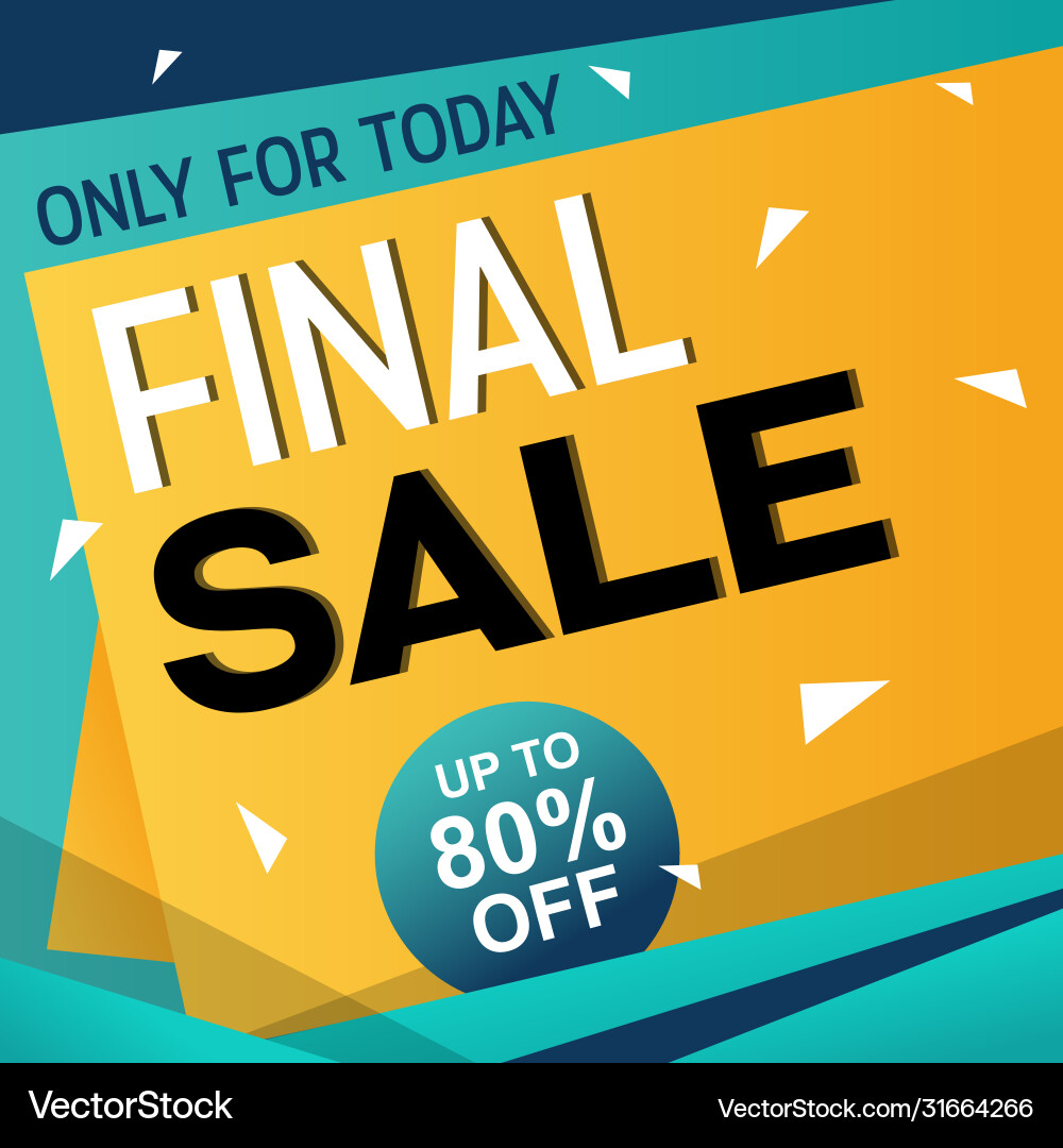 Final sale discount offer promotion web app banner Final sale discount offer promotion web app banner vector image