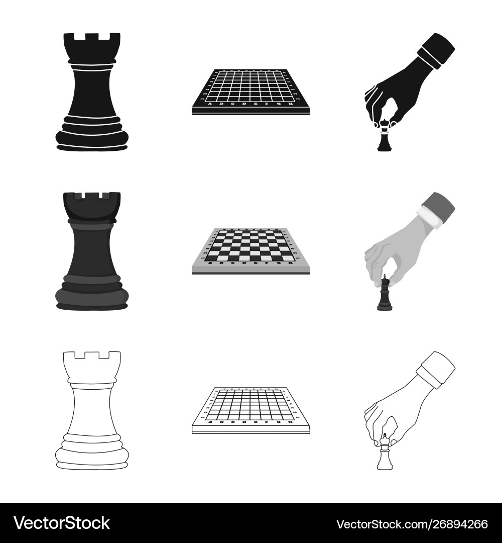 Isolated object checkmate and thin icon Isolated object checkmate and thin icon vector image