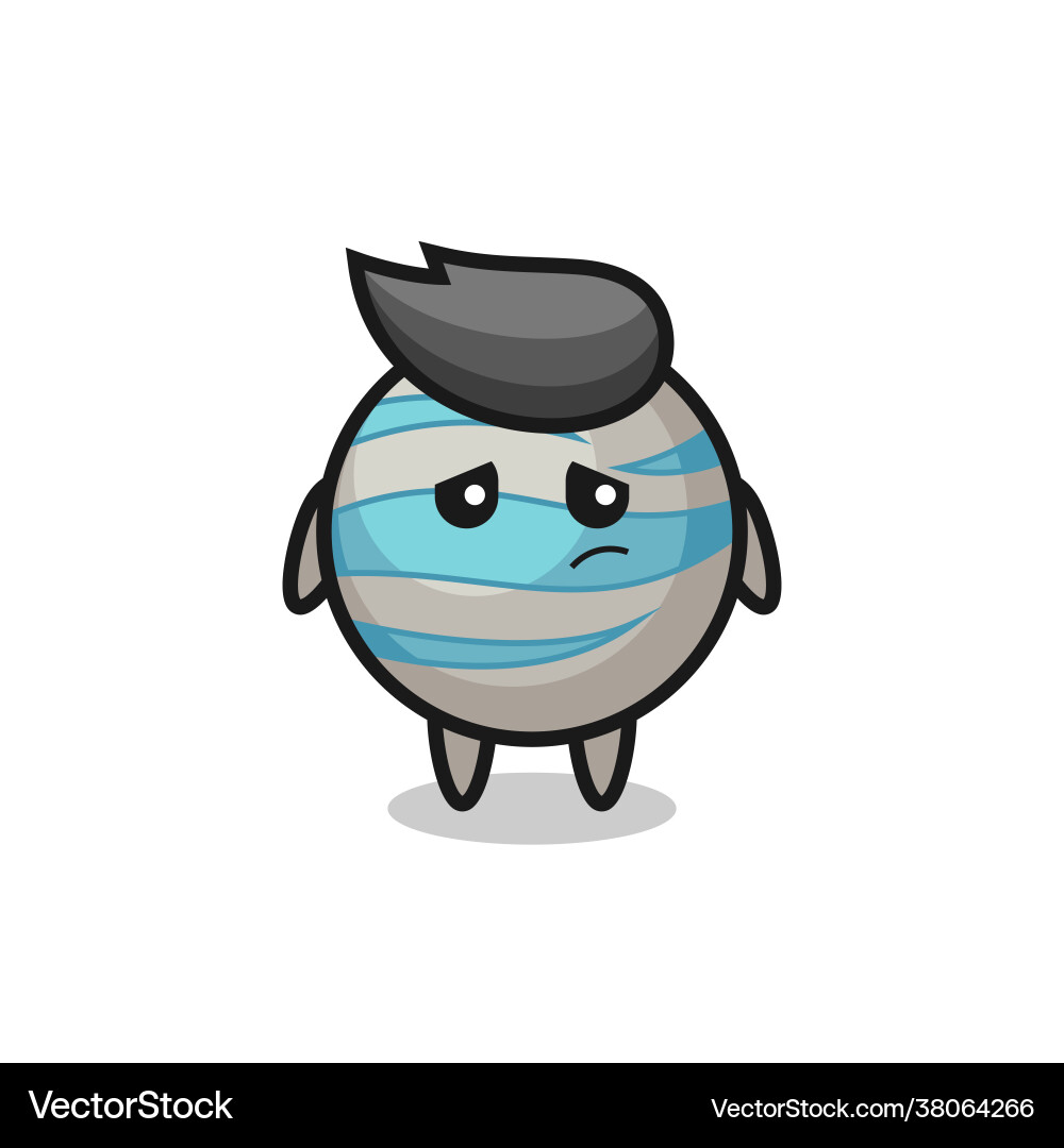 Lazy gesture planet cartoon character Vector Image