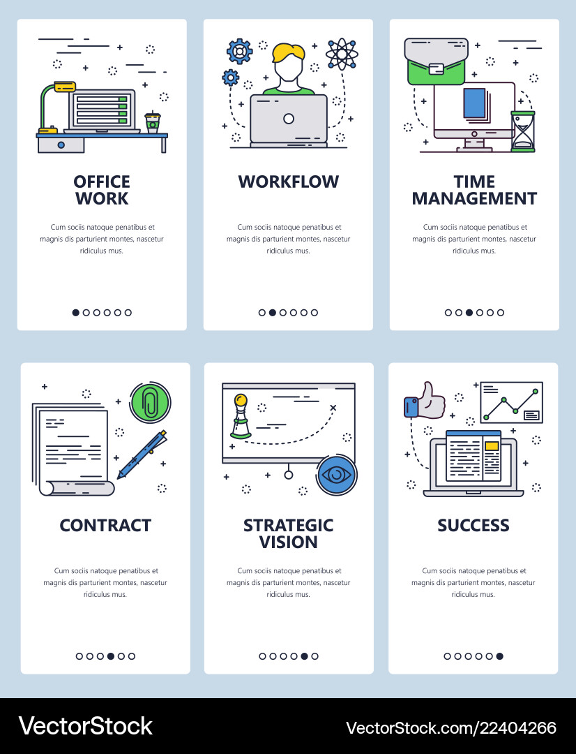 Line art web and mobile app template set Line art web and mobile app template set vector image