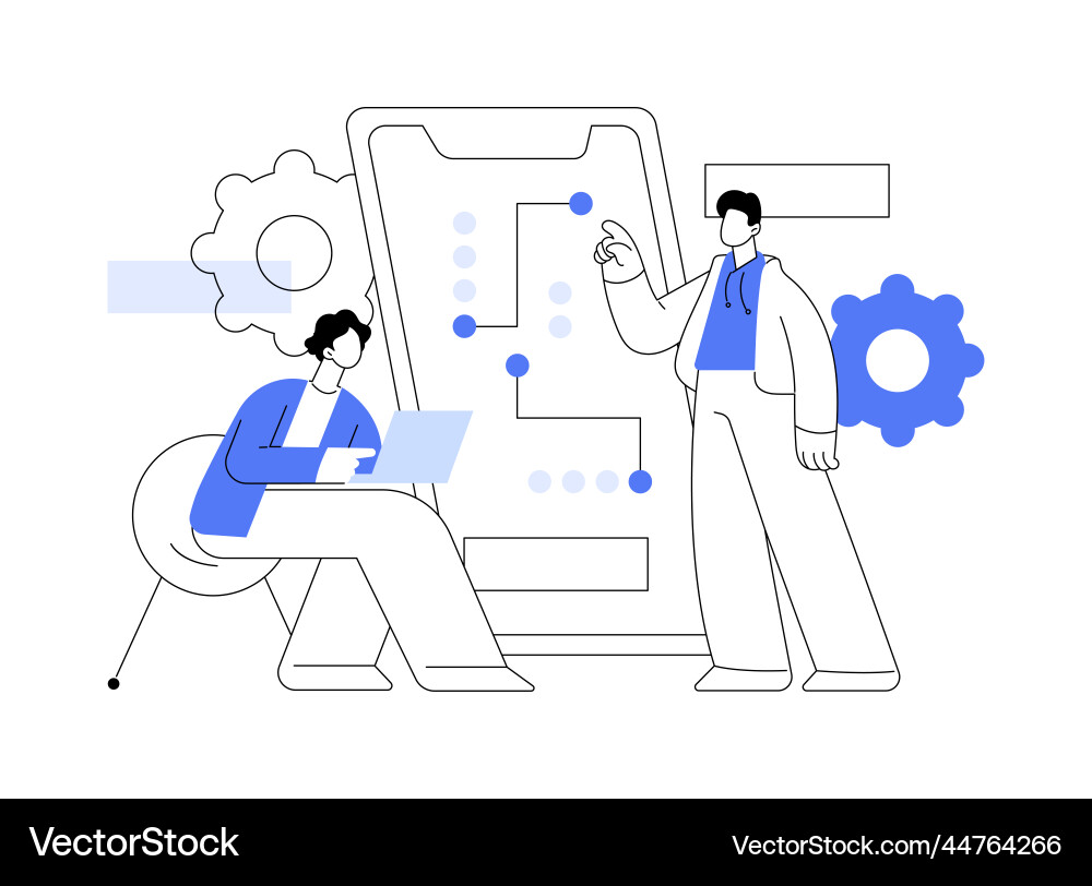 Mobile App Development Concepts vector image