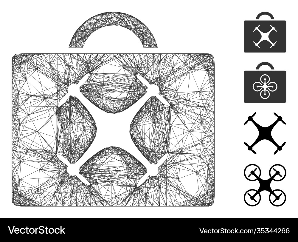 Net drone toolbox mesh Net drone toolbox mesh vector image