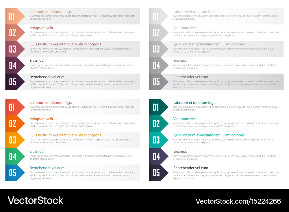 Numbered List Layout Template vector image