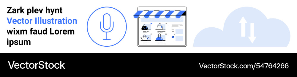 Online storefront with user profiles cloud sync Online storefront with user profiles cloud sync vector image