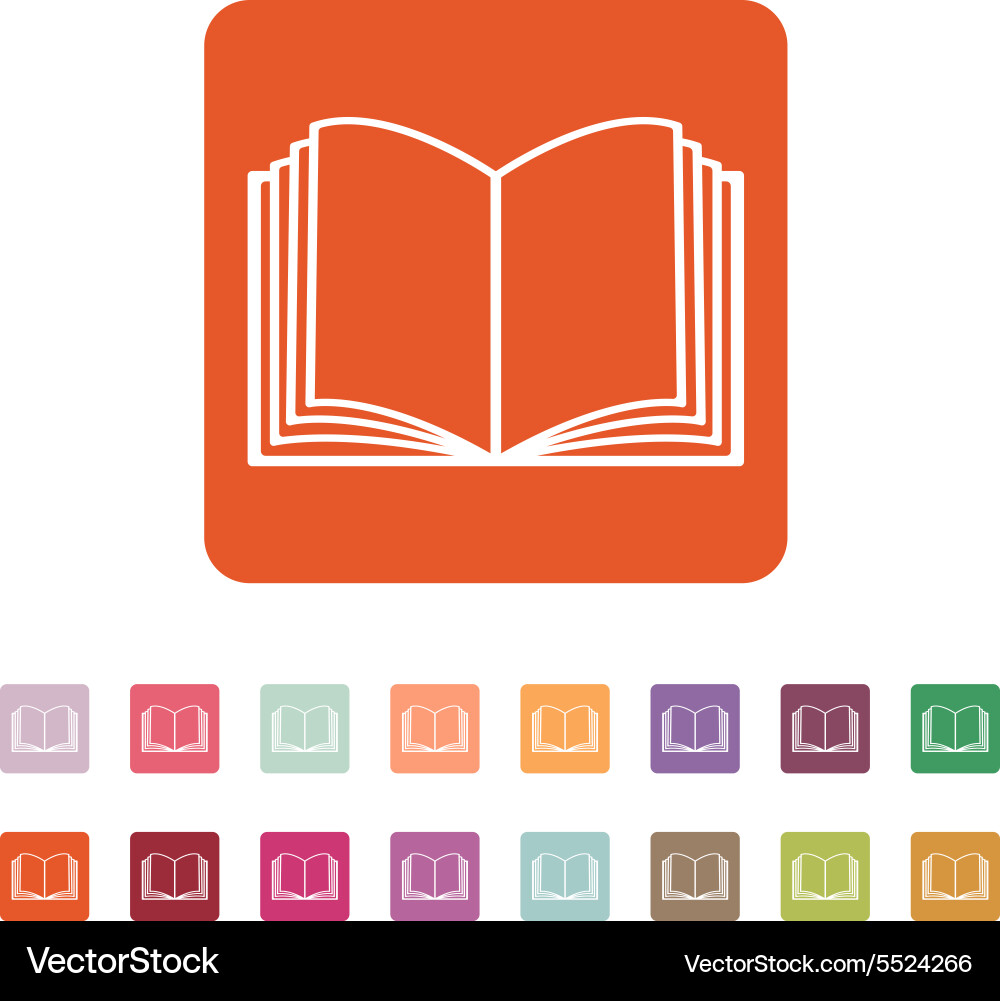 Open book icon manual and tutorial vector image