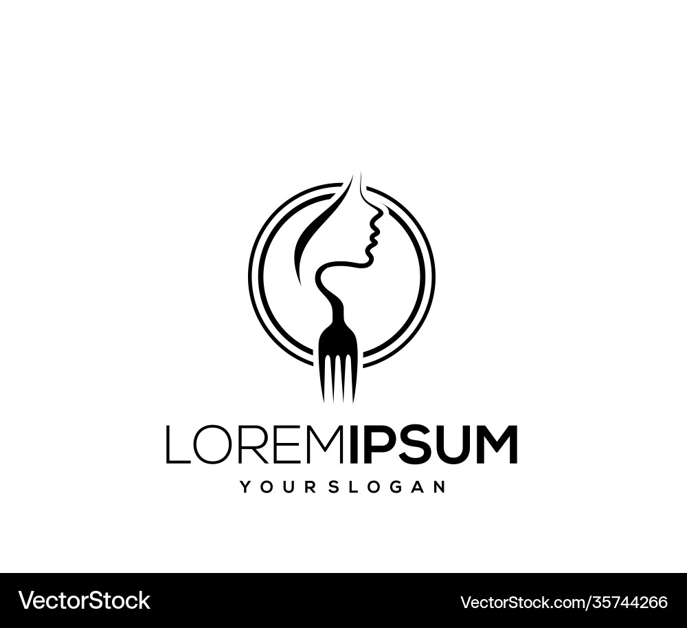 People food icon logo design silhouette People food icon logo design silhouette vektorbild